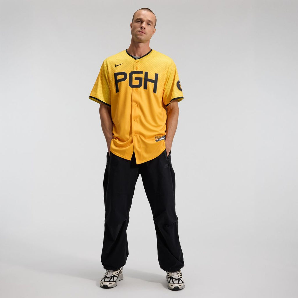 Pittsburgh Pirates Nike City Connect Replica Jersey - Gold Official MLB Team Apparel Baseball Fan Gear