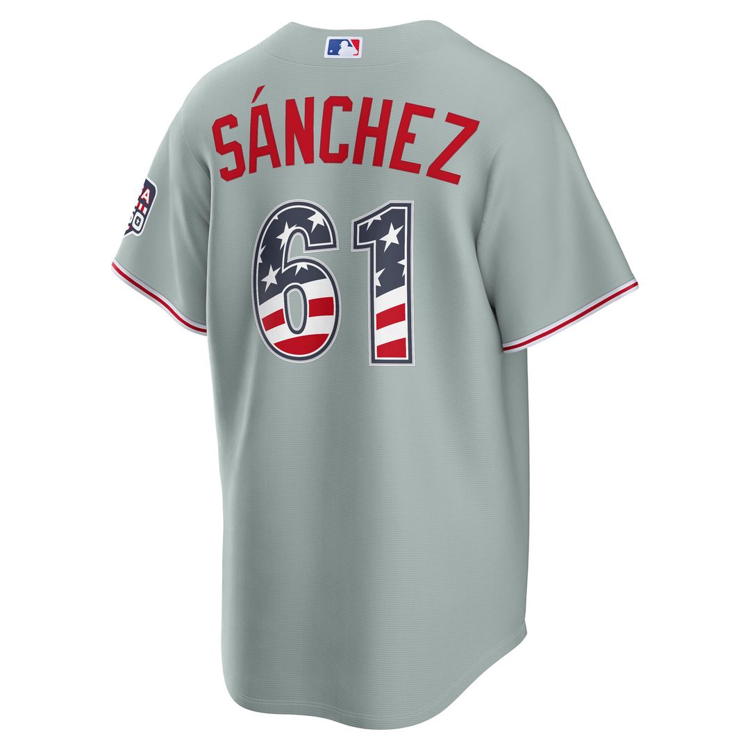 Cristopher Sanchez Philadelphia Phillies Nike USA 250 Fourth of July Road Stadium Jersey - Gray Official MLB Team Apparel Baseball Fan Gear