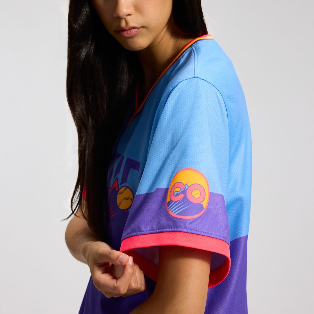 Colorado Rockies Nike Women's 2025 City Connect Limited Jersey - Purple/Light Blue Official MLB Team Apparel Baseball Fan Gear