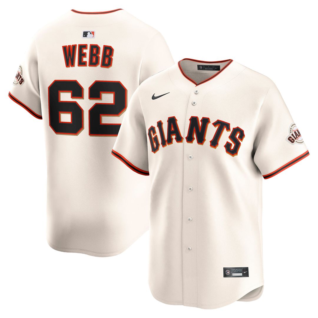 Logan Webb San Francisco Giants Nike Home Limited Player Jersey - Cream Official MLB Team Apparel Baseball Fan Gear