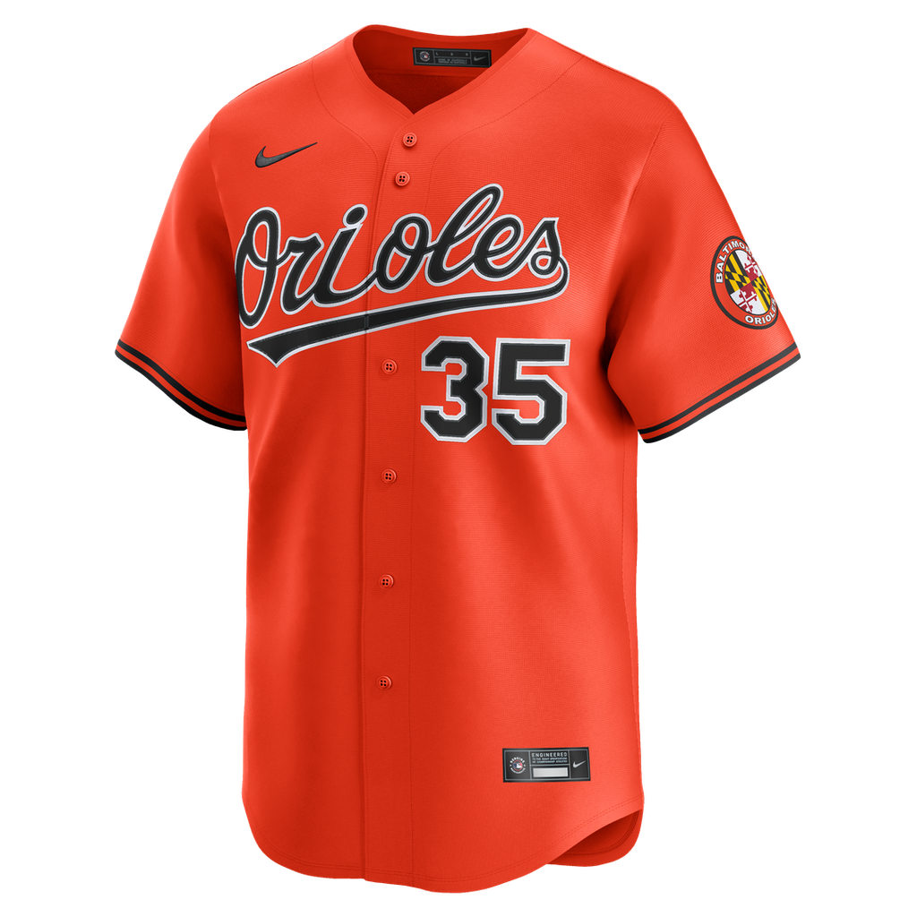 Adley Rutschman Baltimore Orioles Nike 2nd Alternate Limited Player Jersey - Orange Official MLB Team Apparel Baseball Fan Gear