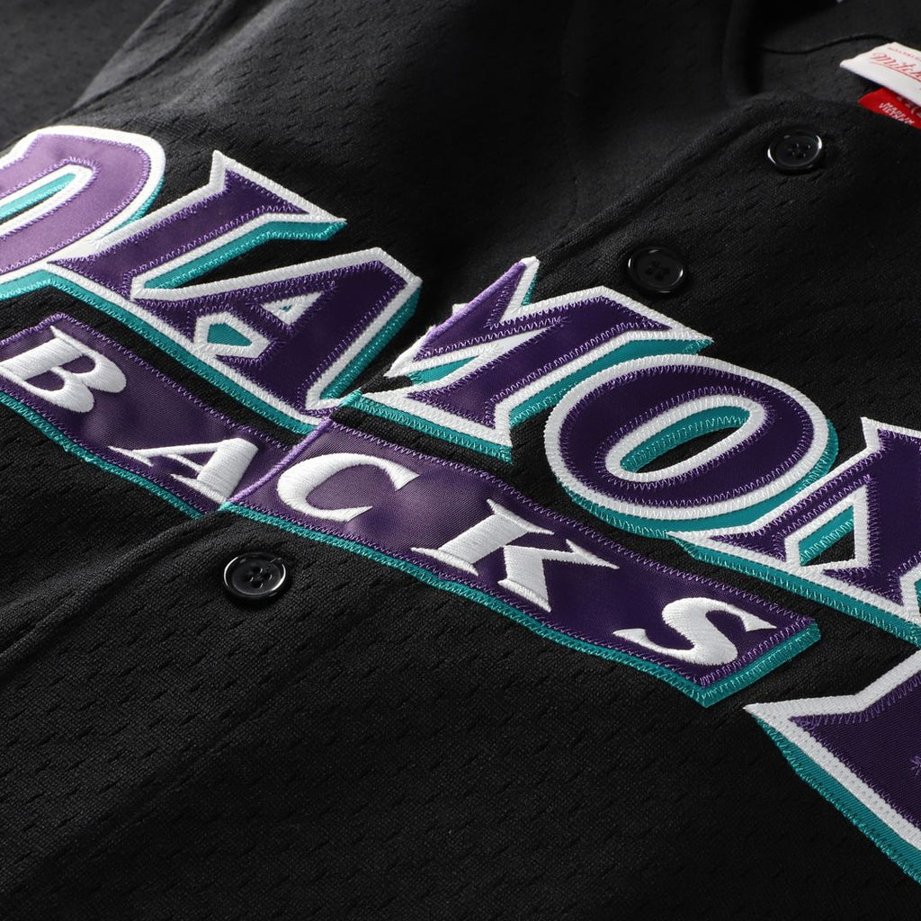 Randy Johnson Arizona Diamondbacks Mitchell & Ness Big & Tall Cooperstown Mesh Batting Practice Jersey - Black Official MLB Team Apparel Baseball Fan