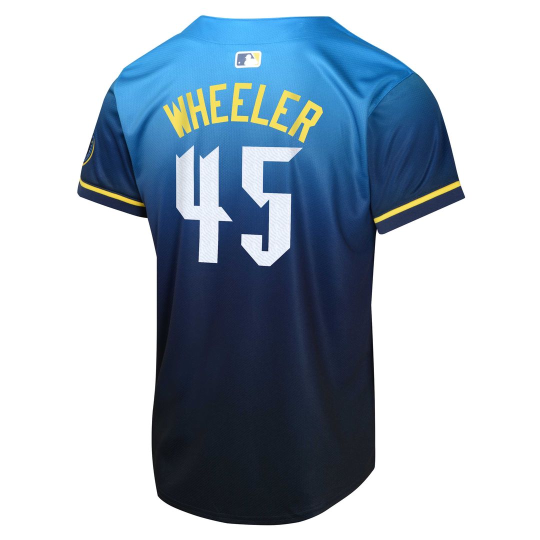 Zack Wheeler Philadelphia Phillies Nike Youth 2024 City Connect Limited Player Jersey - Blue Official MLB Team Apparel Baseball Fan Gear