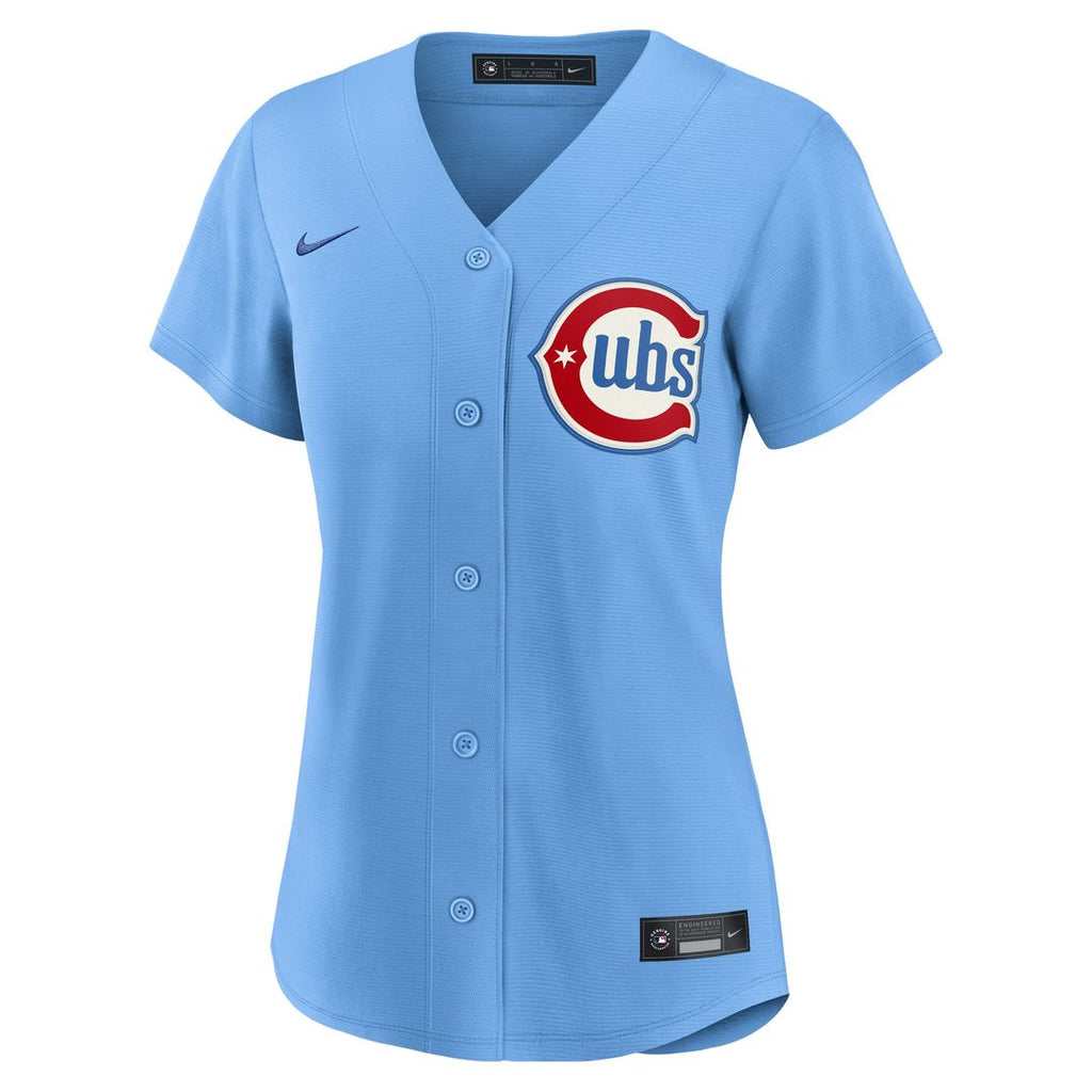 Chicago Cubs Nike Women's Alternate Replica Jersey - Light Blue Official MLB Team Apparel Baseball Fan Gear