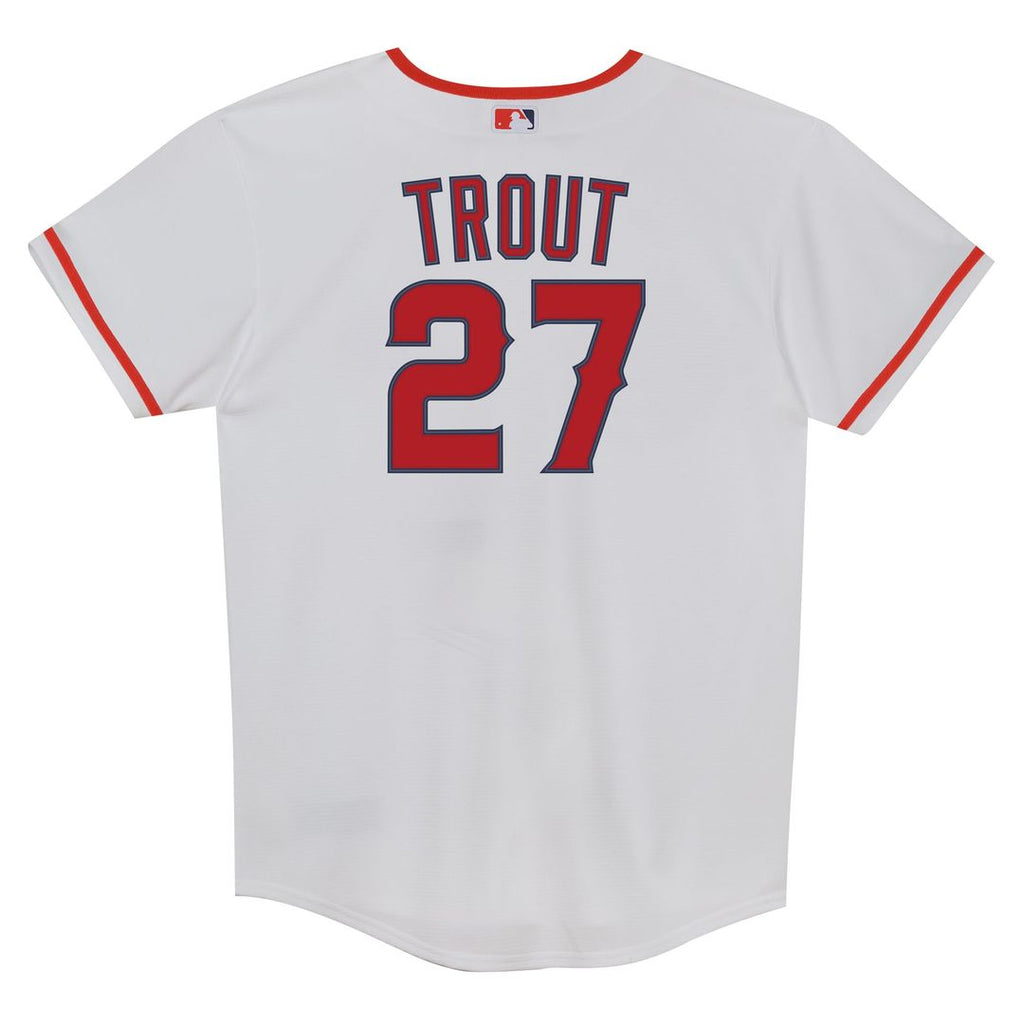 Mike Trout Los Angeles Angels Nike Preschool Home Replica Player Jersey - White Official MLB Team Apparel Baseball Fan Gear