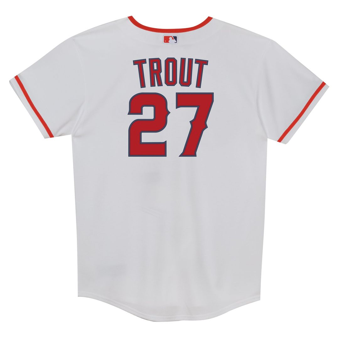 Mike Trout Los Angeles Angels Nike Preschool Home Replica Player Jersey - White Official MLB Team Apparel Baseball Fan Gear