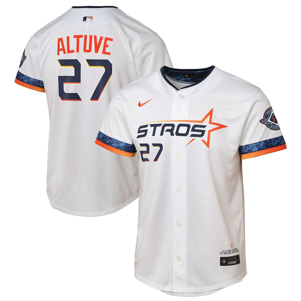 Jose Altuve Houston Astros Nike Youth 2025 City Connect Limited Player Jersey - White Official MLB Team Apparel Baseball Fan Gear