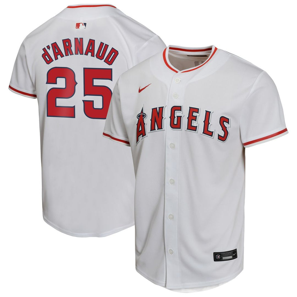 Travis d'Arnaud Los Angeles Angels Nike Youth Home Game Player Jersey - White Official MLB Team Apparel Baseball Fan Gear