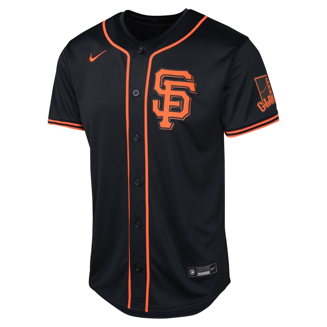 San Francisco Giants Nike Youth Alternate Limited Jersey - Black Official MLB Team Apparel Baseball Fan Gear