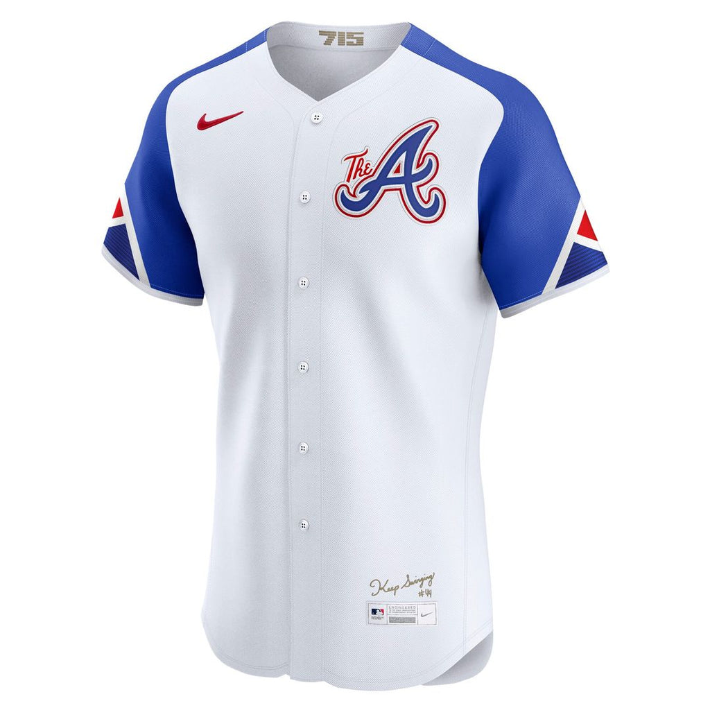 Atlanta Braves Nike City Connect Elite Jersey - White Official MLB Team Apparel Baseball Fan Gear