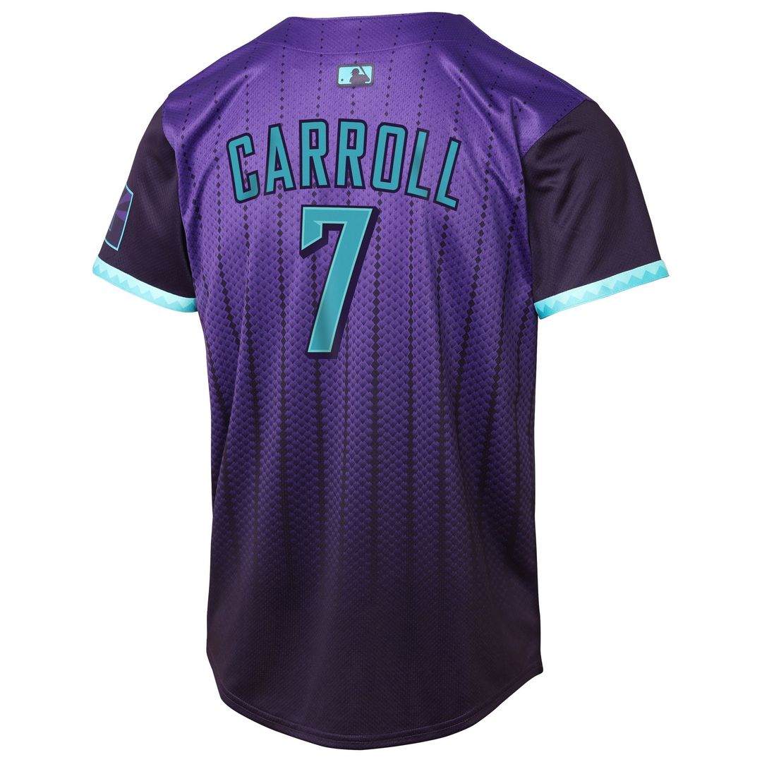 Corbin Carroll Arizona Diamondbacks Nike Youth 2025 City Connect Limited Player Jersey - Purple Official MLB Team Apparel Baseball Fan Gear