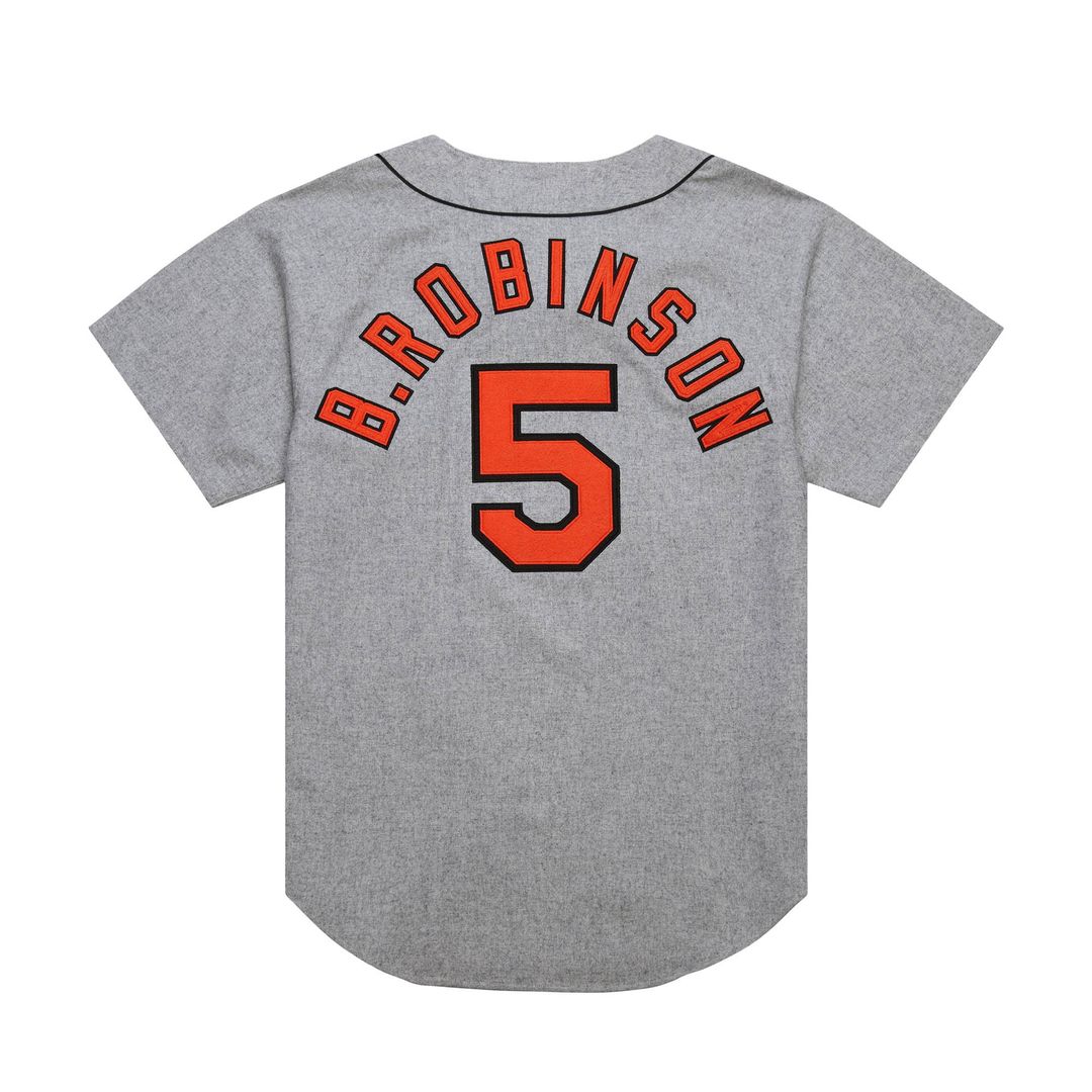 Brooks Robinson Baltimore Orioles Mitchell & Ness Cooperstown Collection 1966 Authentic Jersey - Gray Official MLB Team Apparel Baseball Fan Gear