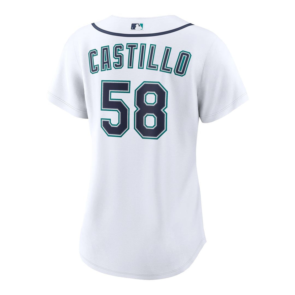 Luis Castillo Seattle Mariners Nike Women's Home Replica Jersey - White Official MLB Team Apparel Baseball Fan Gear
