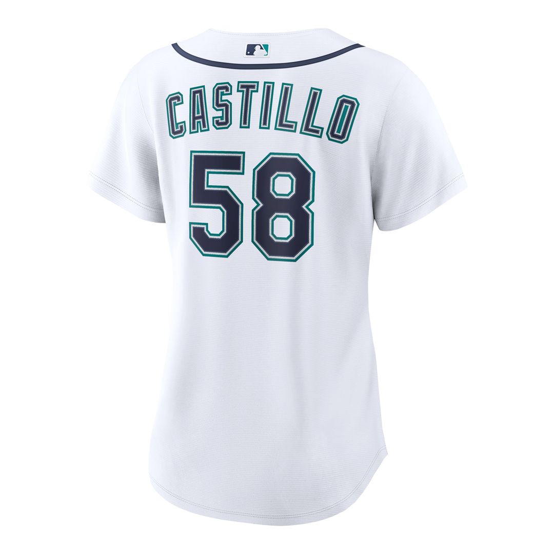 Luis Castillo Seattle Mariners Nike Women's Home Replica Jersey - White Official MLB Team Apparel Baseball Fan Gear