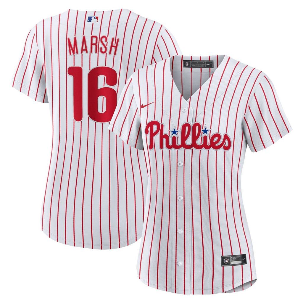 Brandon Marsh Philadelphia Phillies Nike Women's Home Replica Jersey - White Official MLB Team Apparel Baseball Fan Gear