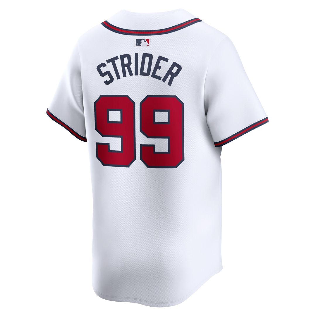 Spencer Strider Atlanta Braves Nike Home Limited Player Jersey - White Official MLB Team Apparel Baseball Fan Gear