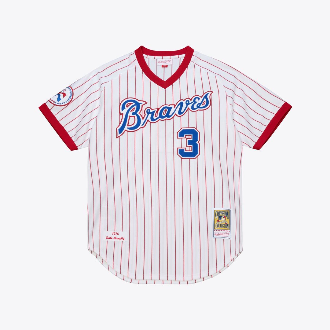 Dale Murphy Atlanta Braves Mitchell & Ness 1976 Authentic Jersey - White Official MLB Team Apparel Baseball Fan Gear