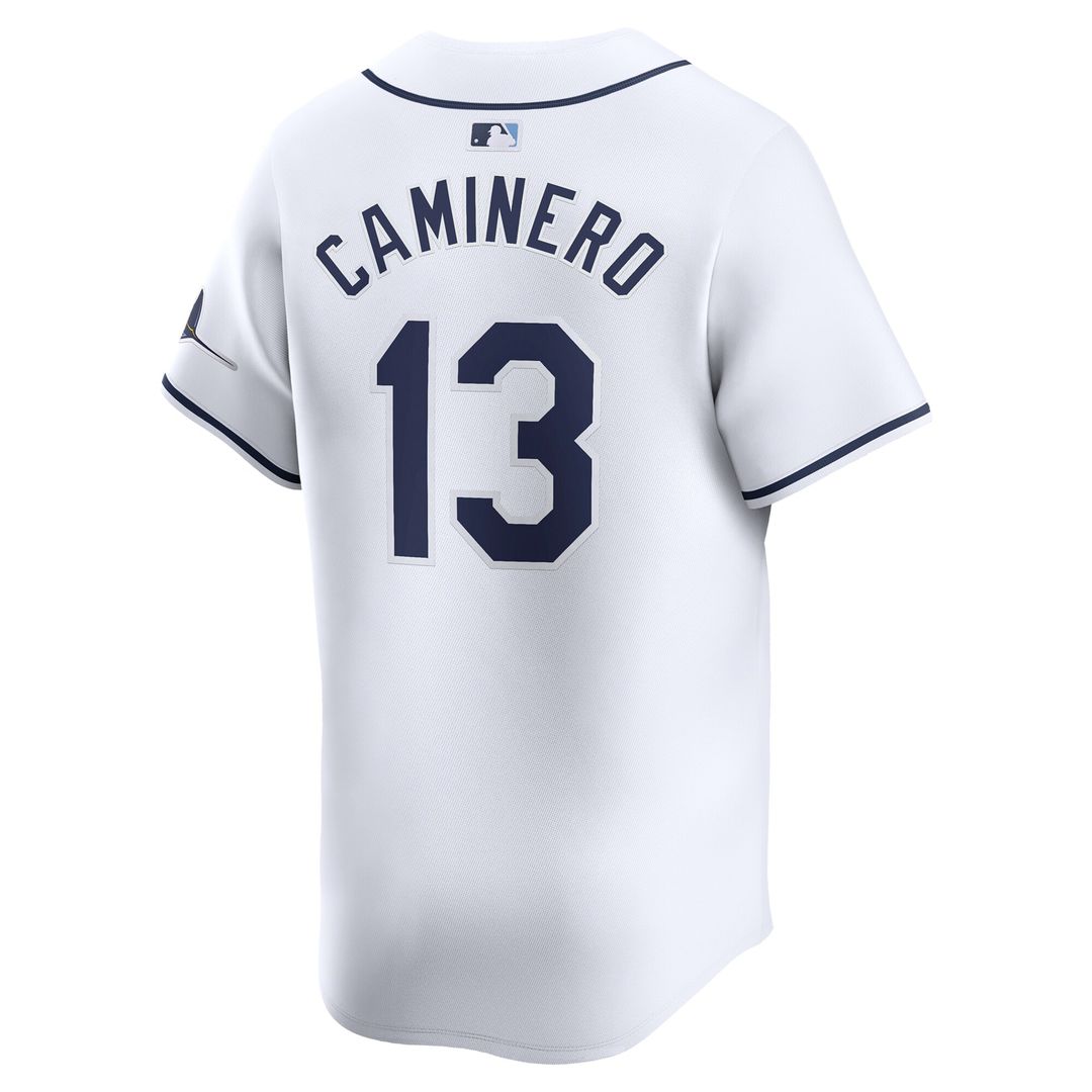 Junior Caminero Tampa Bay Rays Nike Youth Home Limited Player Jersey - White Official MLB Team Apparel Baseball Fan Gear