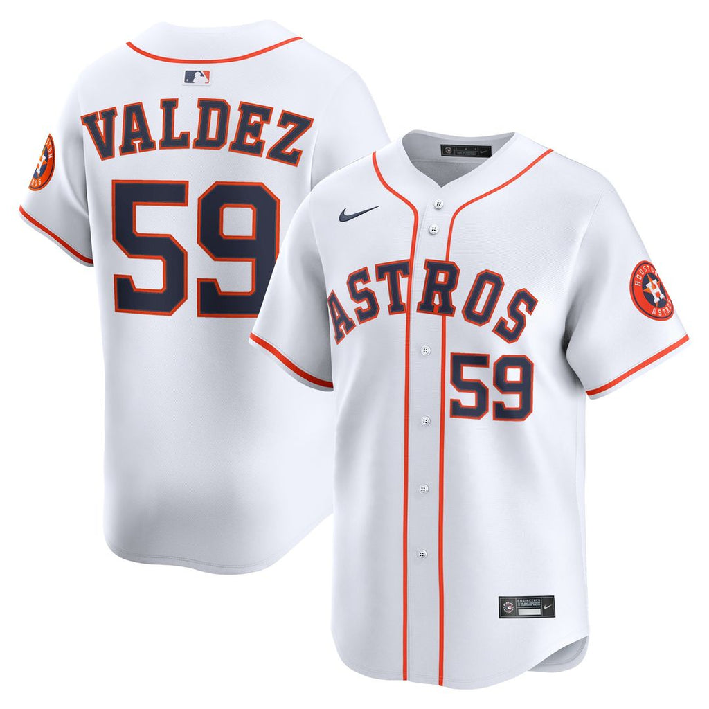 Framber Valdez Houston Astros Nike Home Limited Player Jersey - White Official MLB Team Apparel Baseball Fan Gear
