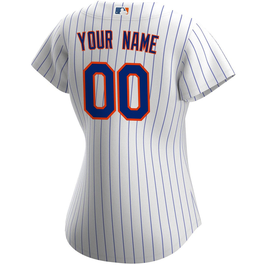 New York Mets Nike Women's Home Replica Custom Jersey - White Official MLB Team Apparel Baseball Fan Gear