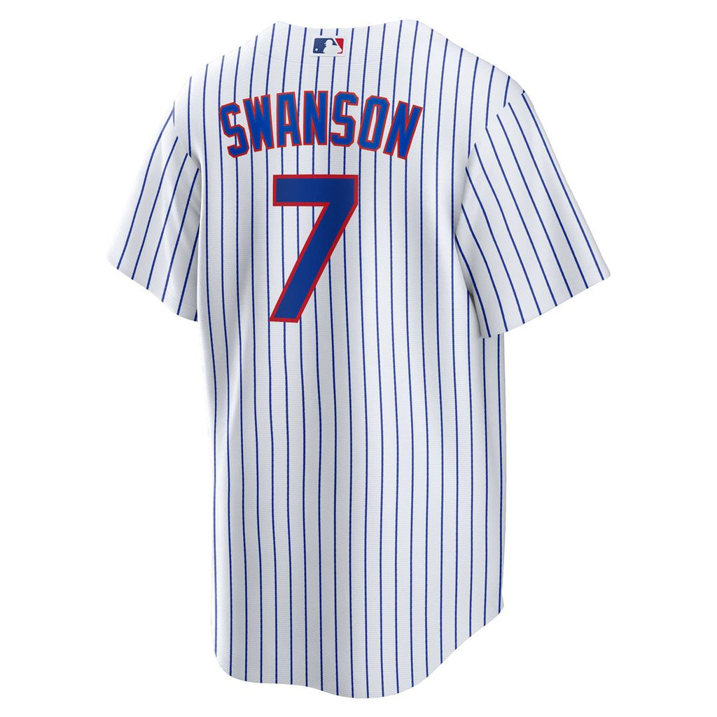 Dansby Swanson Chicago Cubs Nike Replica Player Jersey - White Official MLB Team Apparel Baseball Fan Gear