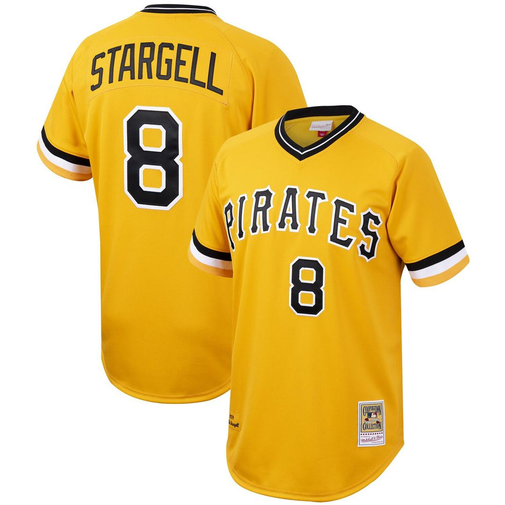Willie Stargell Pittsburgh Pirates Mitchell & Ness Cooperstown Collection Authentic Jersey - Gold Official MLB Team Apparel Baseball Fan Gear