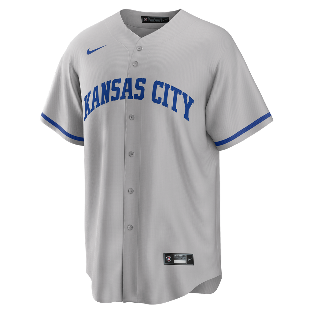 Bobby Witt Jr. Kansas City Royals Nike Road Replica Jersey - Gray Official MLB Team Apparel Baseball Fan Gear