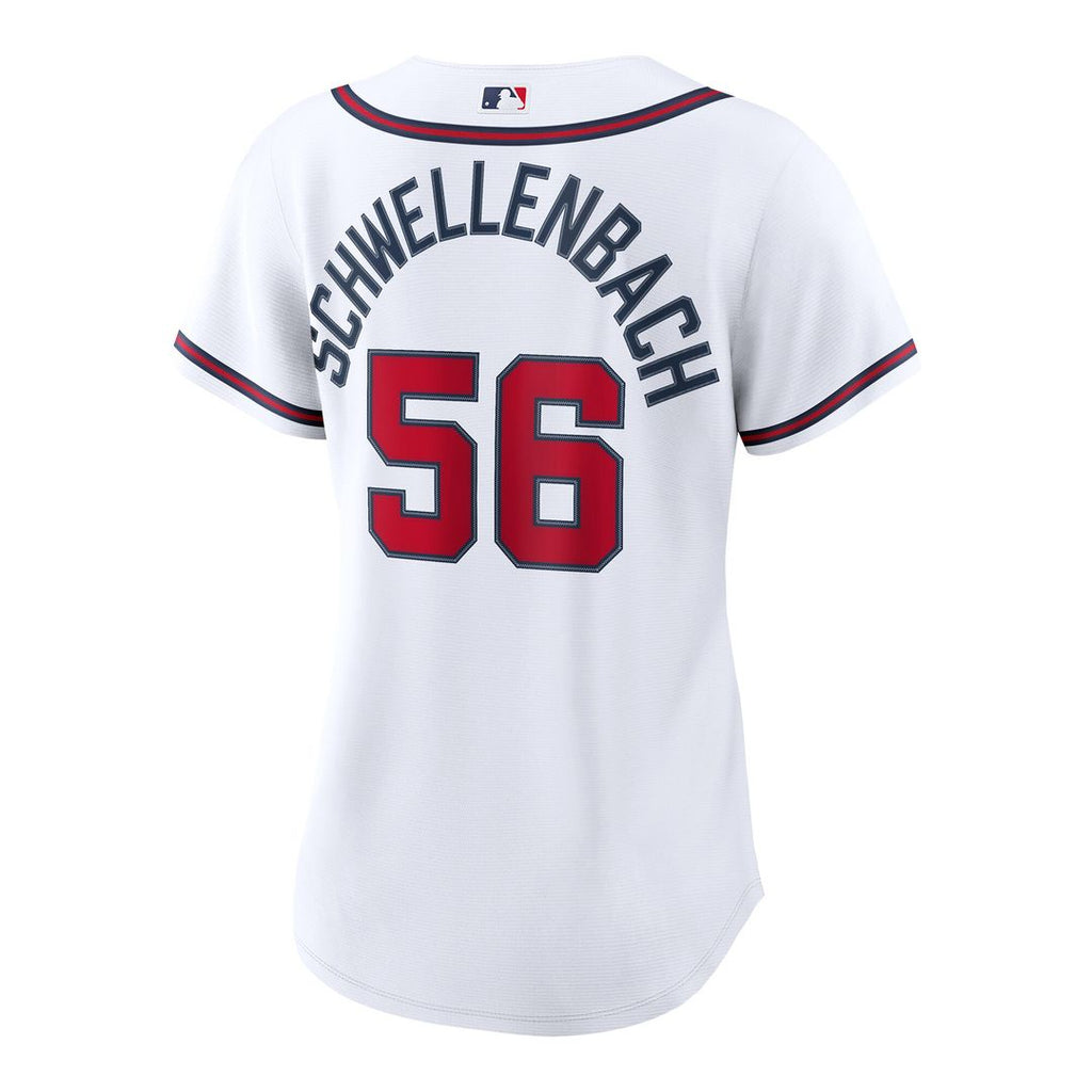 Spencer Schwellenbach Atlanta Braves Nike Women's Home Replica Jersey - White Official MLB Team Apparel Baseball Fan Gear