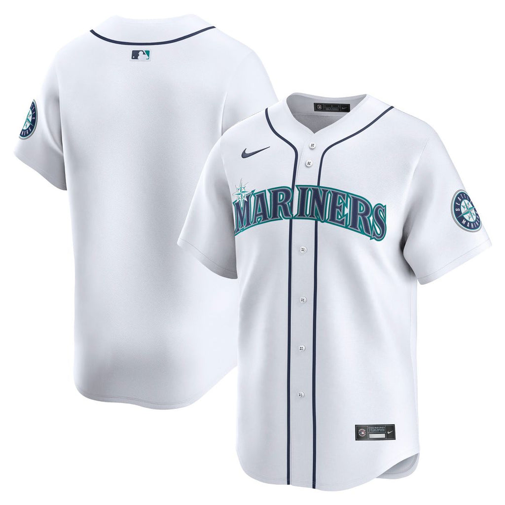 Seattle Mariners Nike Home Limited Jersey - White Official MLB Team Apparel Baseball Fan Gear
