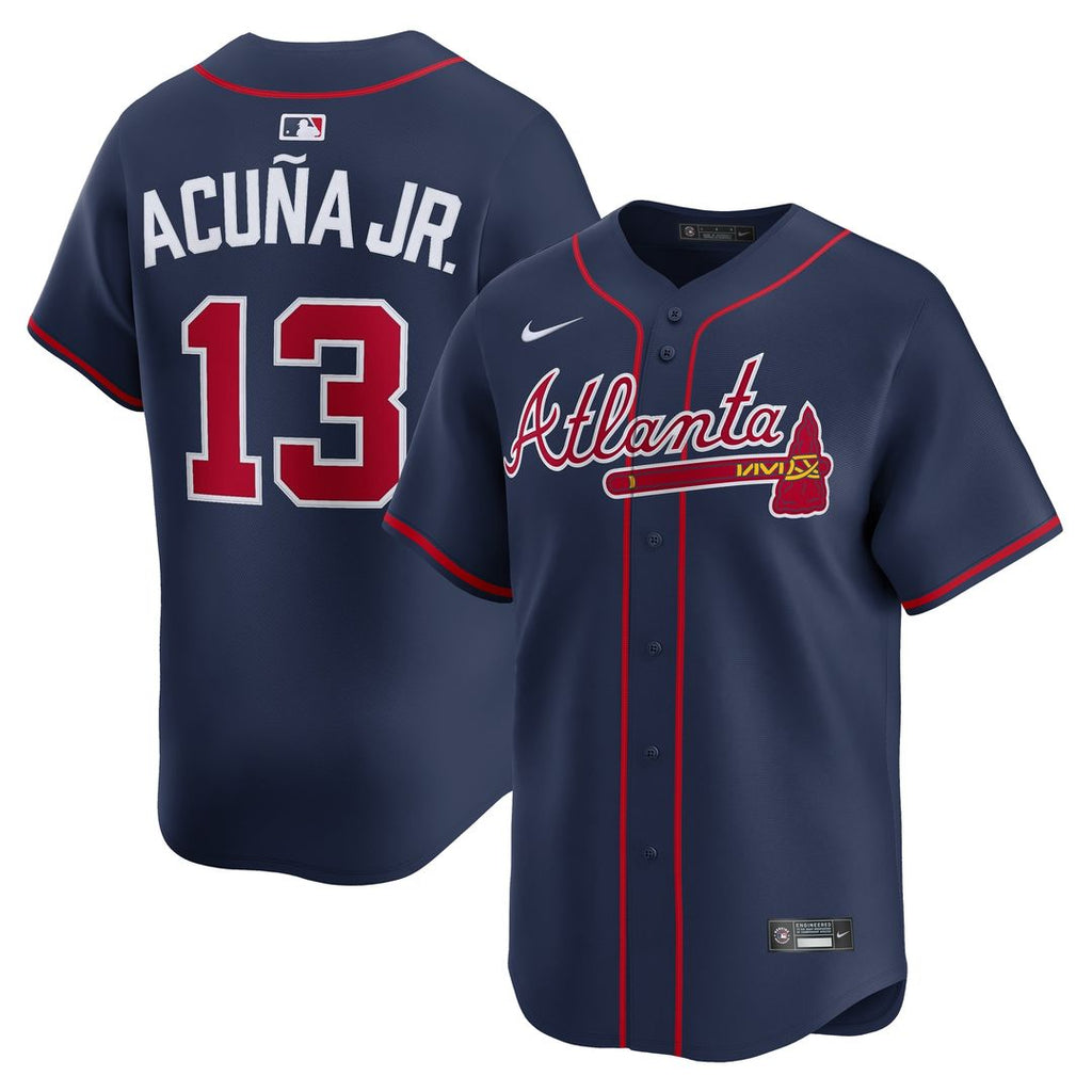 Ronald Acuña Jr. Atlanta Braves Nike Alternate Limited Jersey - Navy Official MLB Team Apparel Baseball Fan Gear