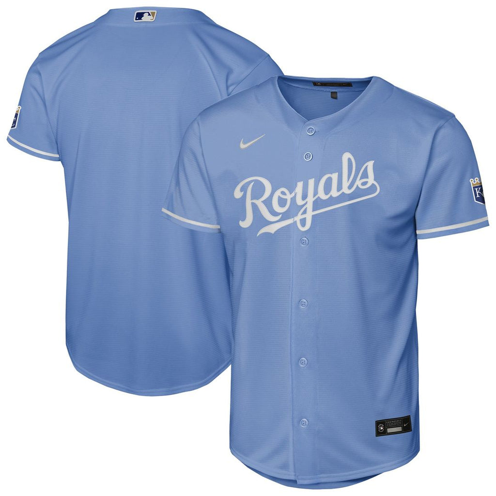 Kansas City Royals Nike Youth Alternate Stadium Jersey - Light Blue Official MLB Team Apparel Baseball Fan Gear