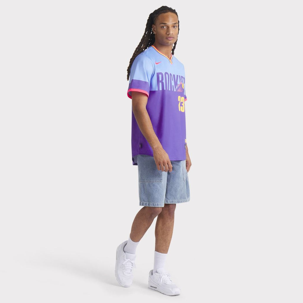 Kris Bryant Colorado Rockies Nike 2025 City Connect Limited Player Jersey - Purple/Light Blue Official MLB Team Apparel Baseball Fan Gear