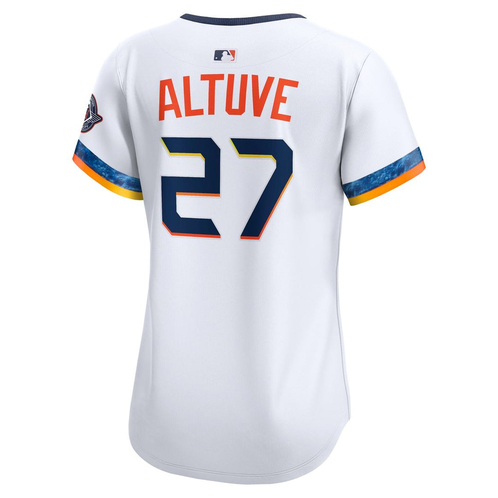 Jose Altuve Houston Astros Nike Women's 2025 City Connect Limited Jersey - White Official MLB Team Apparel Baseball Fan Gear
