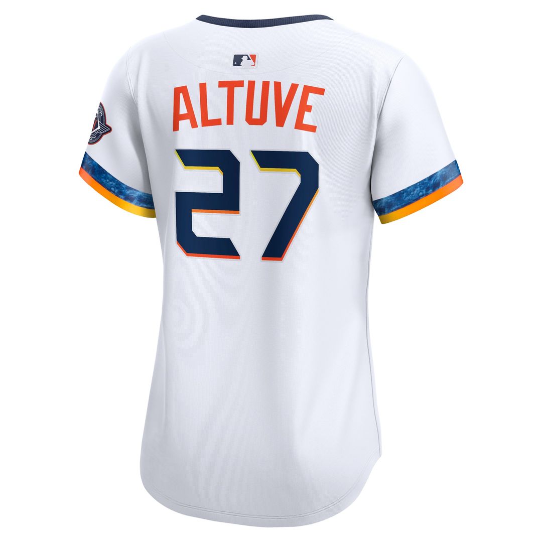 Jose Altuve Houston Astros Nike Women's 2025 City Connect Limited Jersey - White Official MLB Team Apparel Baseball Fan Gear