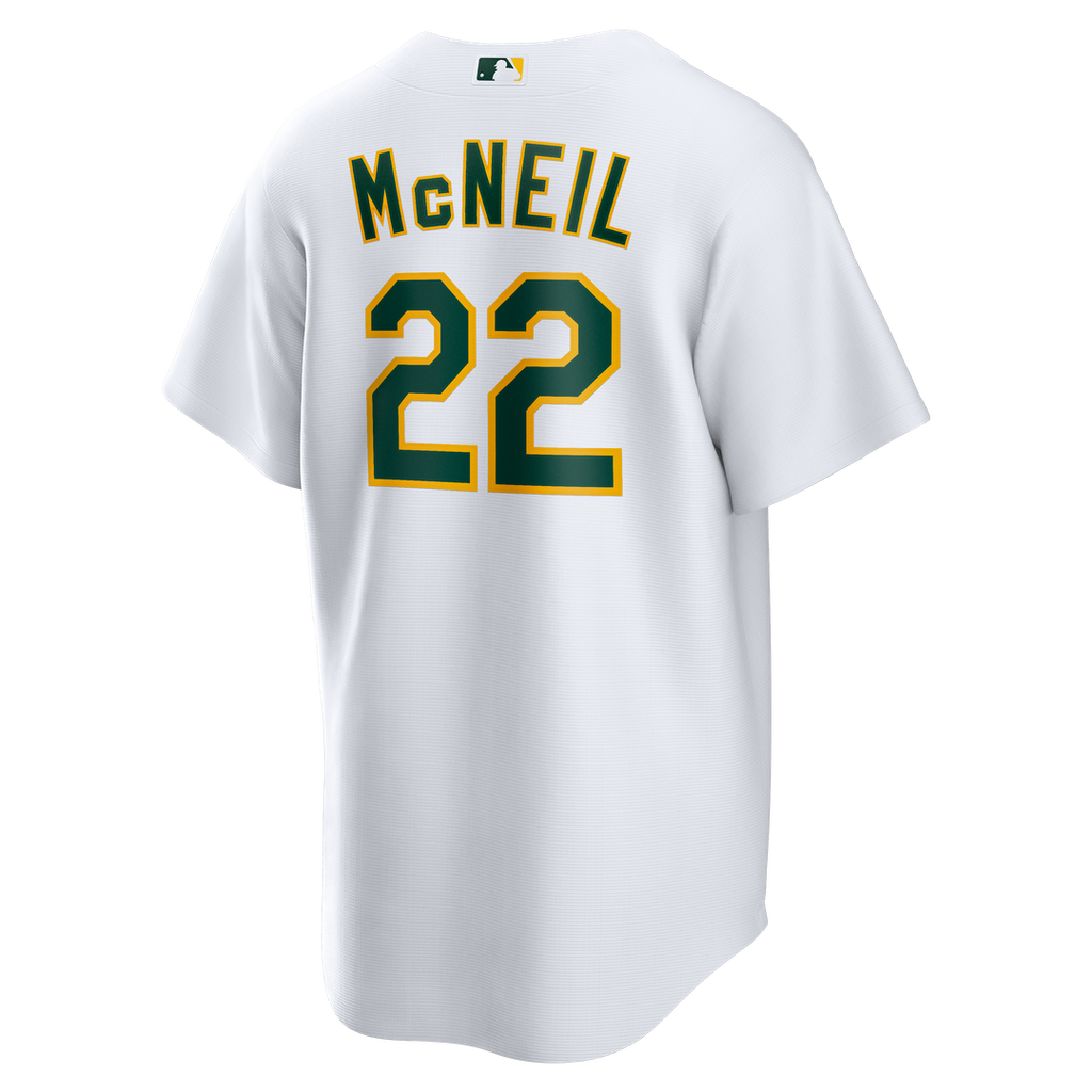 Jeff McNeil Athletics Nike Home Replica Jersey - White Official MLB Team Apparel Baseball Fan Gear