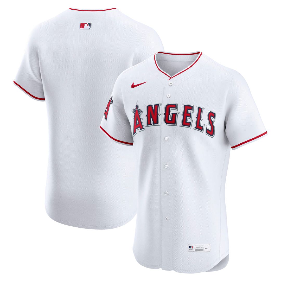 Los Angeles Angels Nike Home Elite Jersey - White Official MLB Team Apparel Baseball Fan Gear
