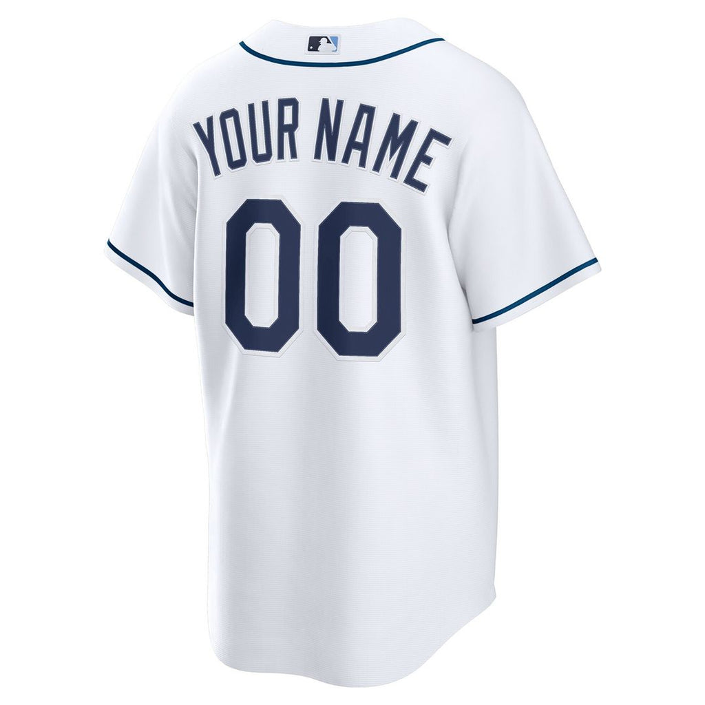 Tampa Bay Rays Nike Home Custom Replica Jersey - White Official MLB Team Apparel Baseball Fan Gear