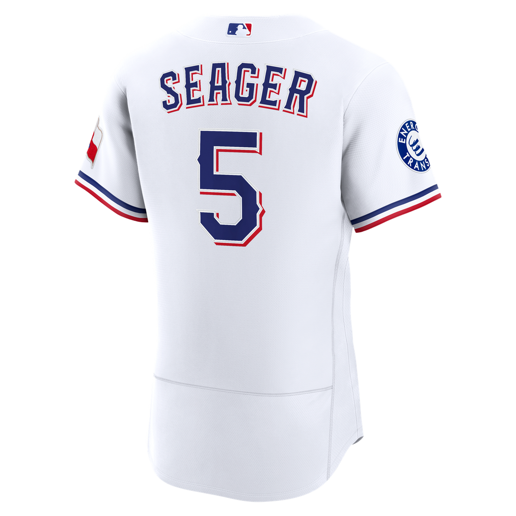Corey Seager Texas Rangers Nike Home Authentic Sponsor Patch Jersey - White Official MLB Team Apparel Baseball Fan Gear