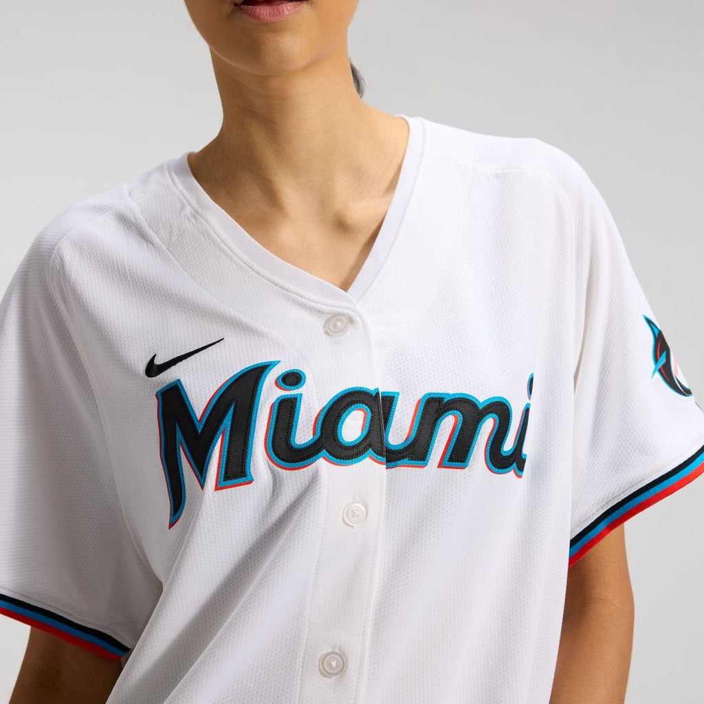 Sandy Alcantara Miami Marlins Nike Women's Home Limited Player Jersey – White Official MLB Team Apparel Baseball Fan Gear