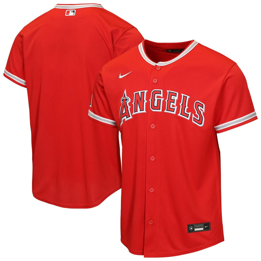 Los Angeles Angels Nike Youth Alternate Stadium Jersey - Red Official MLB Team Apparel Baseball Fan Gear
