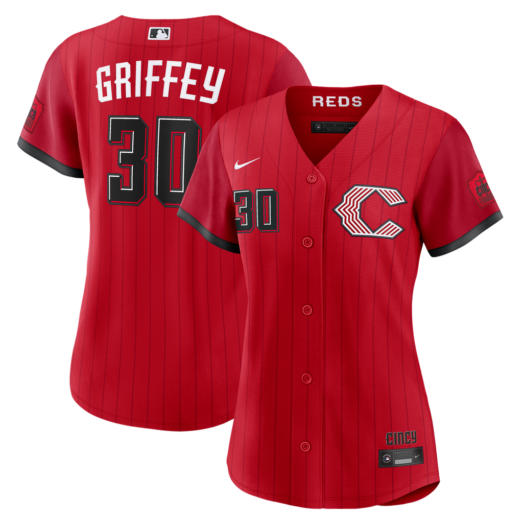 Ken Griffey Jr. Cincinnati Reds Nike Women's 2026 City Connect Stadium Jersey - Red Official MLB Team Apparel Baseball Fan Gear