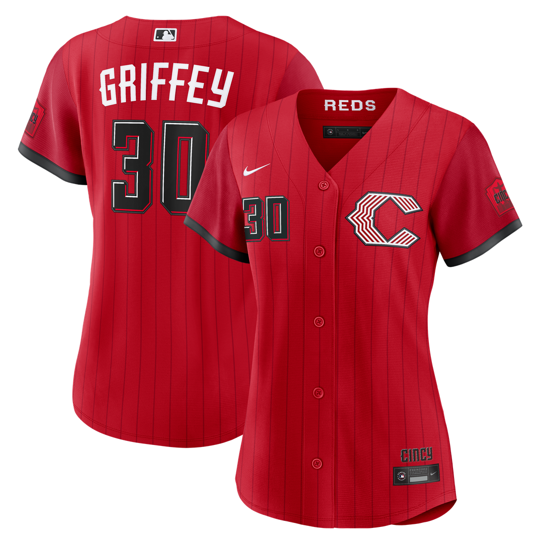 Ken Griffey Jr. Cincinnati Reds Nike Women's 2026 City Connect Stadium Jersey - Red Official MLB Team Apparel Baseball Fan Gear