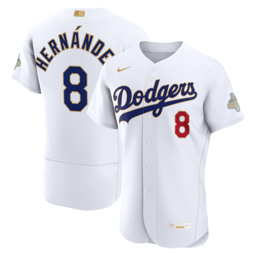 Enrique Hernández Los Angeles Dodgers Nike 2026 Gold Collection Authentic Jersey - White Official MLB Team Apparel Baseball Fan Gear