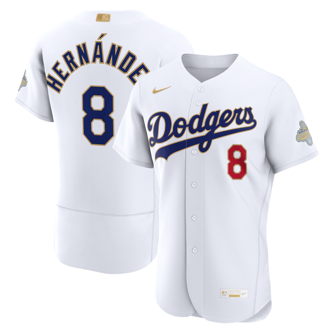 Enrique Hernández Los Angeles Dodgers Nike 2026 Gold Collection Authentic Jersey - White Official MLB Team Apparel Baseball Fan Gear