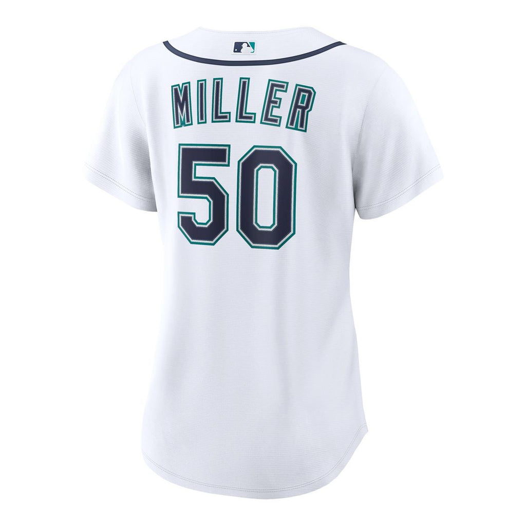 Bryce Miller Seattle Mariners Nike Women's Home Replica Jersey - White Official MLB Team Apparel Baseball Fan Gear