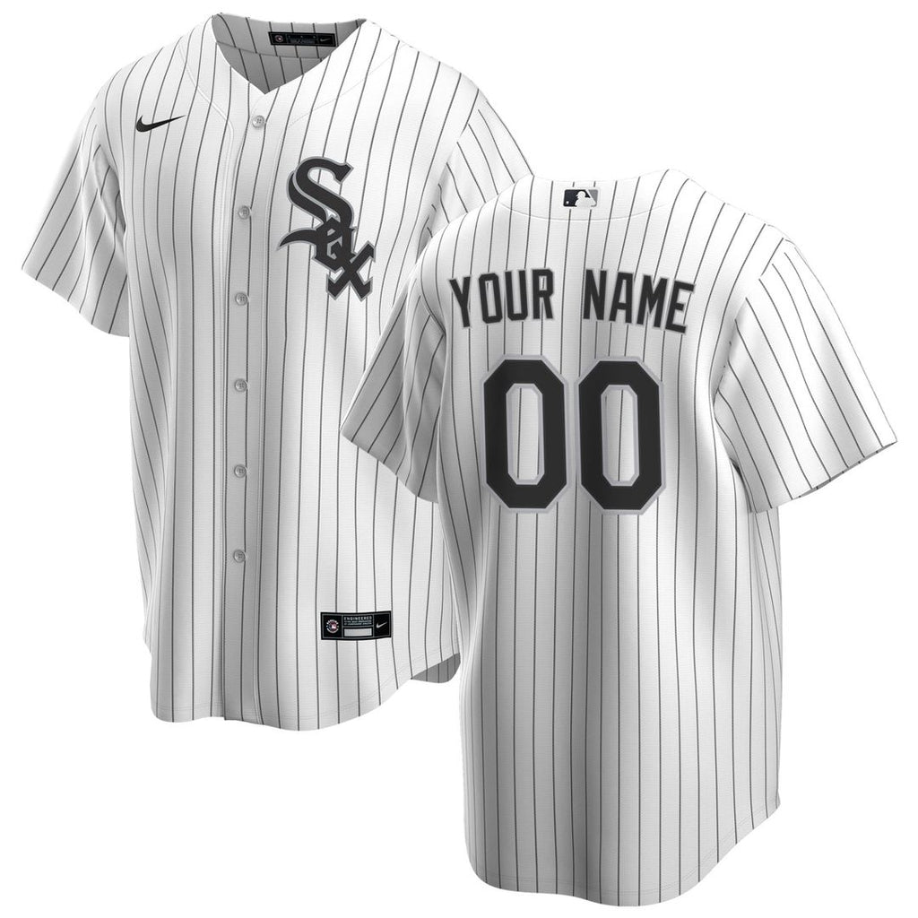 Chicago White Sox Nike Home Replica Custom Jersey - White Official MLB Team Apparel Baseball Fan Gear