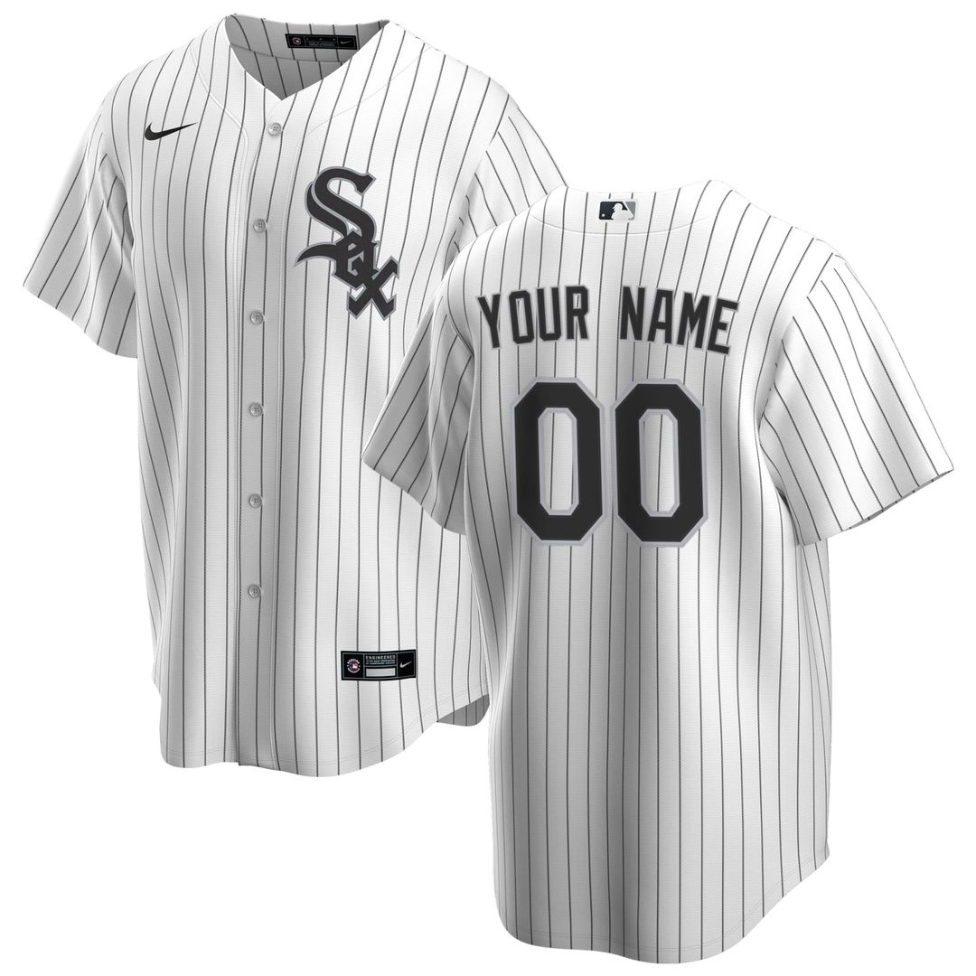Chicago White Sox Nike Home Replica Custom Jersey - White Official MLB Team Apparel Baseball Fan Gear