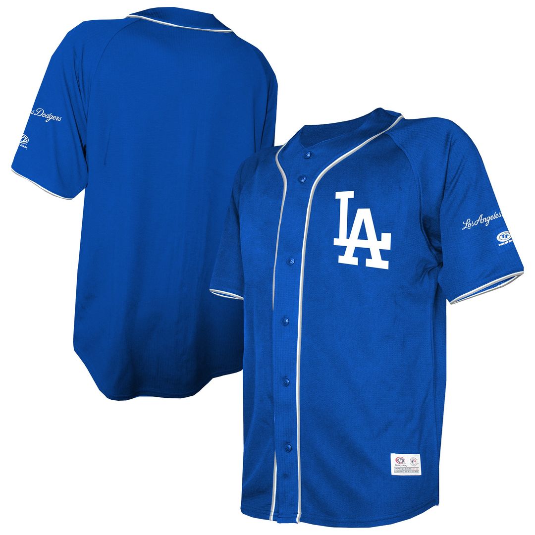 Los Angeles Dodgers Stitches Team Color Full-Button Fashion Jersey - Royal Official MLB Team Apparel Baseball Fan Gear