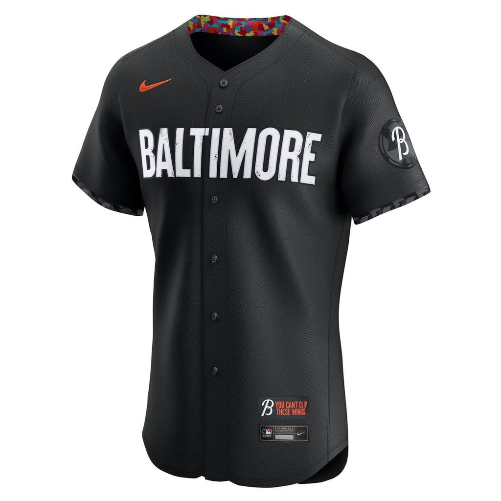 Baltimore Orioles Nike City Connect Elite Jersey - Black Official MLB Team Apparel Baseball Fan Gear