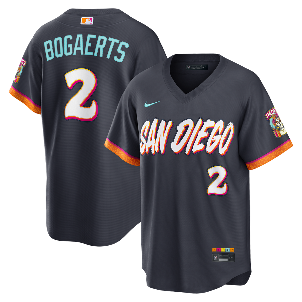 Xander Bogaerts San Diego Padres Nike 2026 City Connect Stadium Jersey - Obsidian Official MLB Team Apparel Baseball Fan Gear